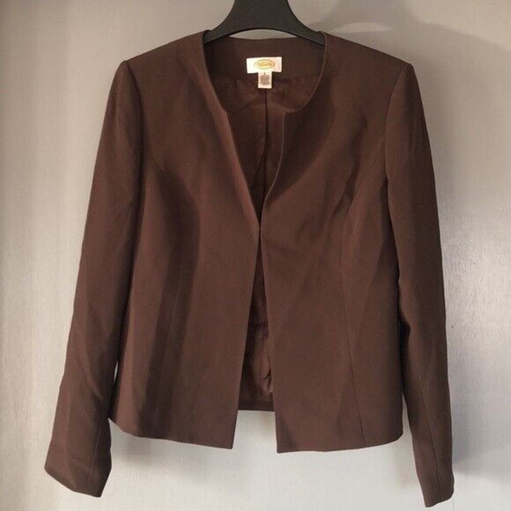 Talbots Women’s Brown Jacket Blazer Long Sleeve Size 6 fully lined